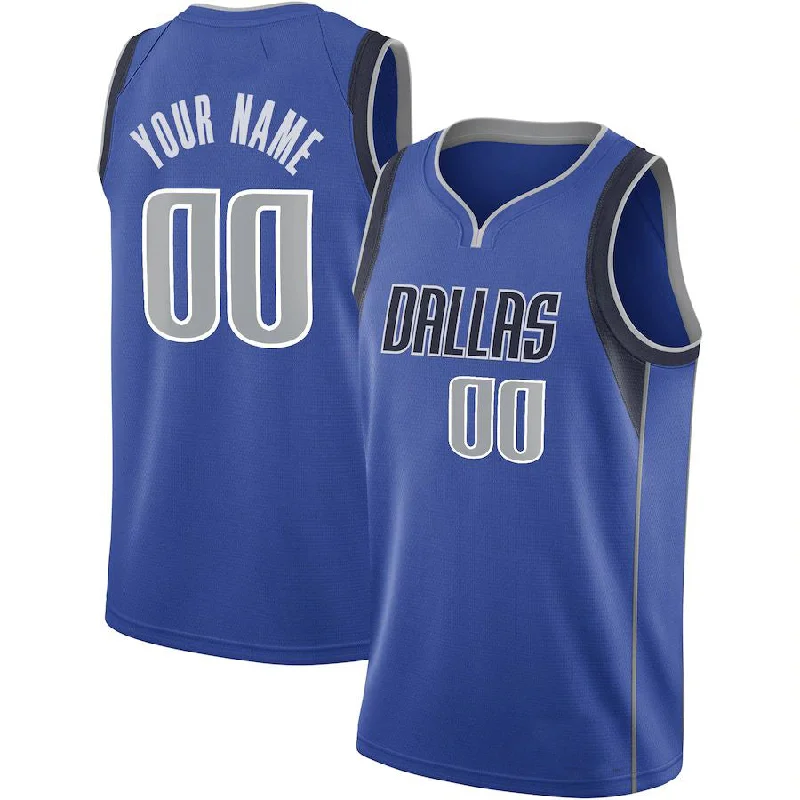 Custom D.Mavericks 2020-21 Swingman Jersey Blue Icon Edition American Stitched Basketball Jersey-NFC NFC Jersey with Player Number -