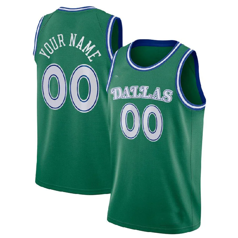 Custom D.Mavericks 2020-21 Hardwood Classics Swingman Jersey Green American Stitched Basketball Jersey-NFC NFC Official Football Jersey -