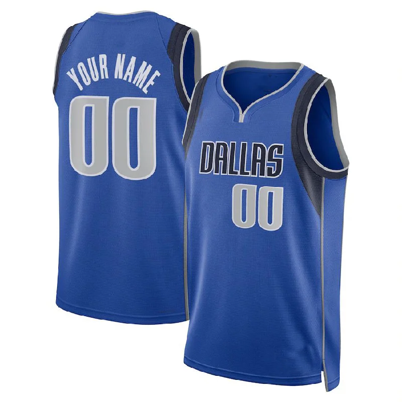 Custom D.Mavericks Unisex 2022-23 Swingman Jersey Blue Icon Edition American Stitched Basketball Jersey-NFC NFC Player Football Jersey -