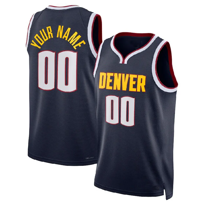 Custom D.Nuggets Unisex 2022-23 Swingman Jersey  Icon Edition Navy American Stitched Basketball Jersey-NFC NFC Jersey for Game Day -