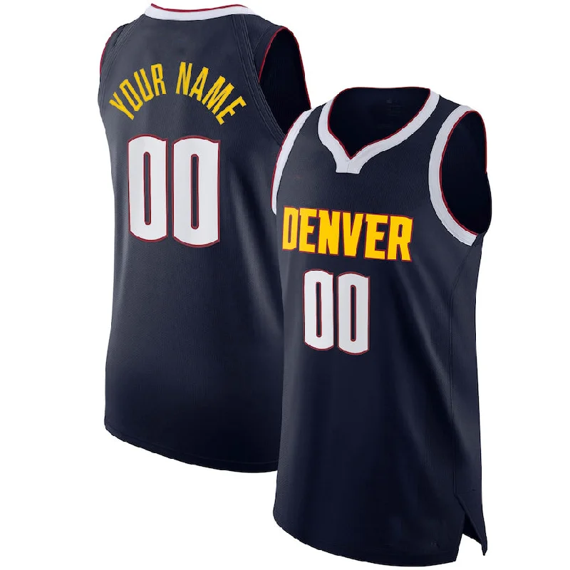 Custom D.Nuggets 2020-21 Authentic  Jersey Navy Icon Edition American Stitched Basketball Jersey-NFC NFL Jersey Online Store -