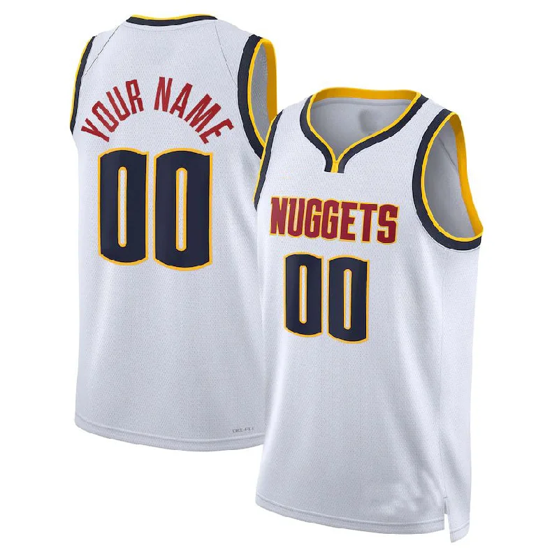 Custom D.Nuggets Unisex 2022-23 Swingman Jersey White Association Edition American Stitched Basketball Jersey-NFC Official Player Jersey -