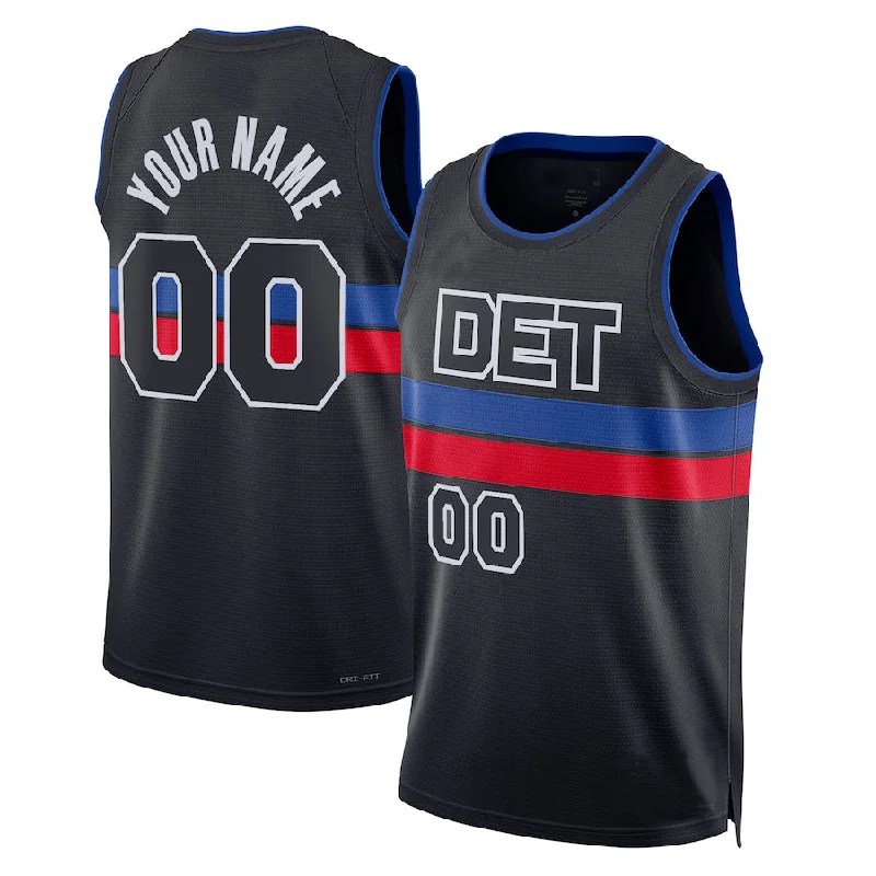 Custom D.Pistons Jordan Brand Unisex 2022-23 Swingman Jersey Statement Edition Black American Stitched Basketball Jersey-NFC Championship Jersey -