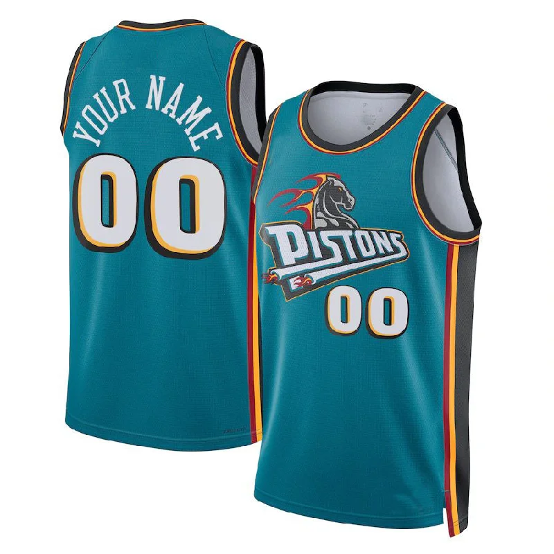 Custom D.Pistons Unisex 2022-23 Custom Swingman Jersey Classic Edition Teal American Stitched Basketball Jersey-NFC East Football Jersey -