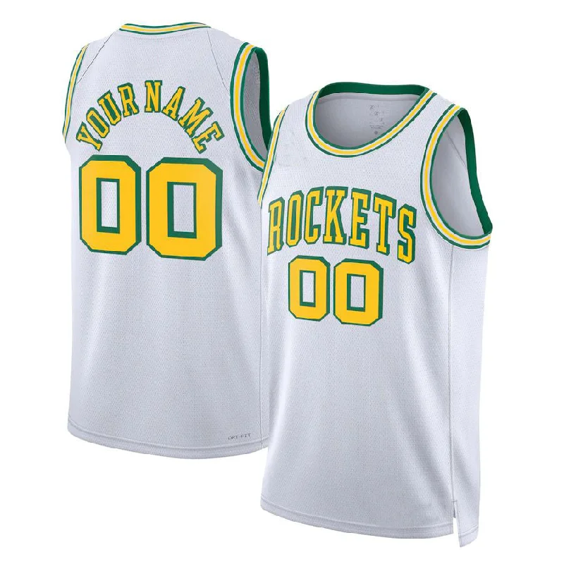 Custom H.Rockets Unisex 2022-23 Swingman Jersey Classic Edition White Stitched Basketball Jersey-NFC Custom NFC Jersey -