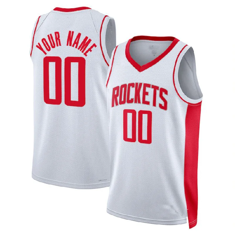 Custom H.Rockets Unisex 2022-23 Swingman Jersey White Association Edition Stitched Basketball Jersey-NFC Football Jersey with Custom Graphics -