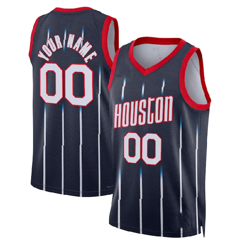 Custom H.Rockets Unisex 2022-23 Swingman Jersey City Edition Navy Stitched Basketball Jersey-NFC NFC Team Jerseys with Number -