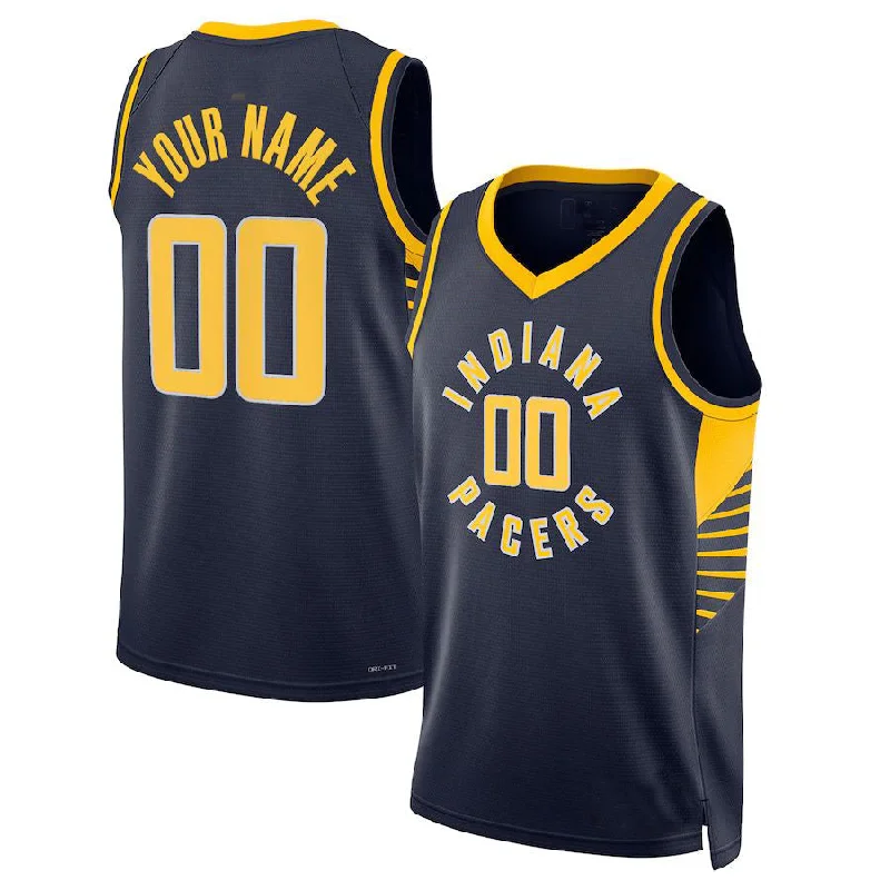 Custom IN.Pacers  2021-22 Diamond Swingman Jersey Icon Edition Navy Stitched Basketball Jersey-NFC Game Day Football Jersey -