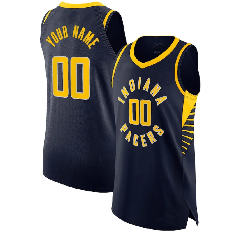 Custom IN.Pacers  Authentic Jersey Icon Edition Navy Stitched Basketball Jersey-NFC Special Edition Football Jersey -