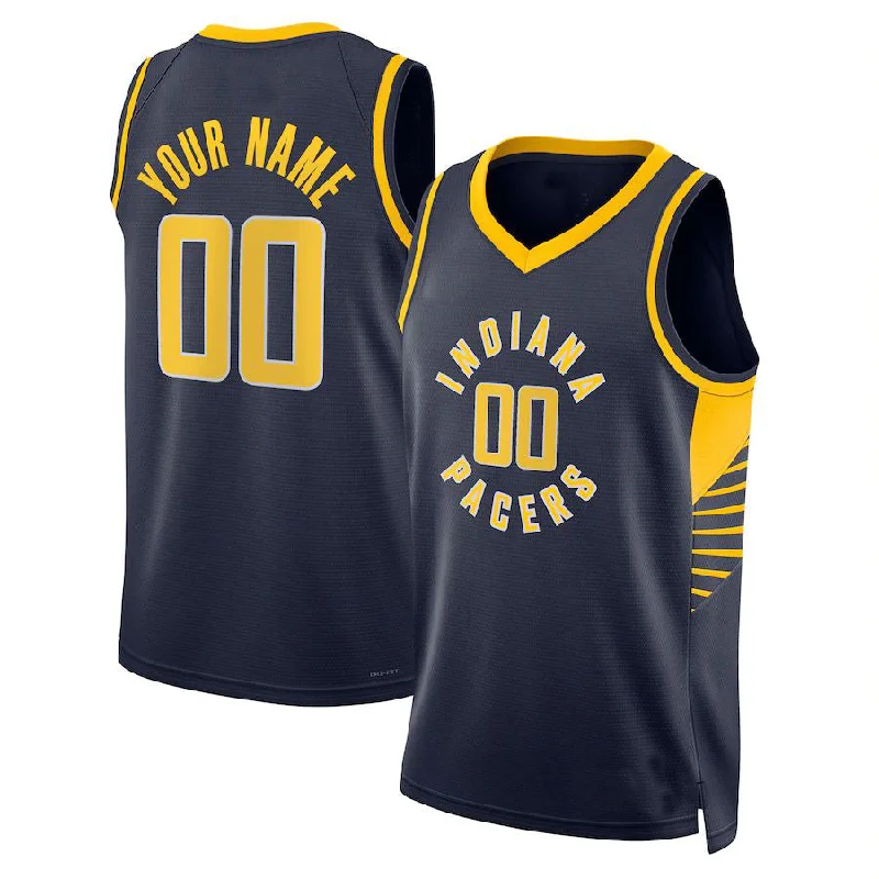 Custom IN.Pacers Unisex 2022-23 Swingman  Icon Edition Navy Stitched Basketball Jersey-NFC Youth Football Jersey -