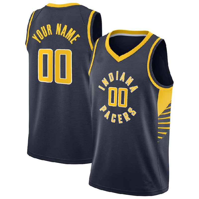 Custom IN.Pacers 2020-21 Swingman Jersey Icon Edition Navy Stitched Basketball Jersey-NFC Team Jersey Free Shipping -