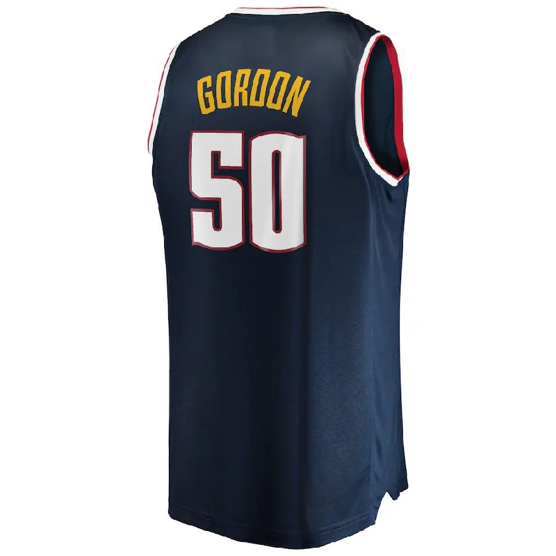 D.Nuggets #50 Aaron Gordon Fanatics Branded 2020-21 Fast Break Replica Jersey Icon Edition Navy Stitched American Basketball Jersey-NFC NFC Football Jersey Collection -