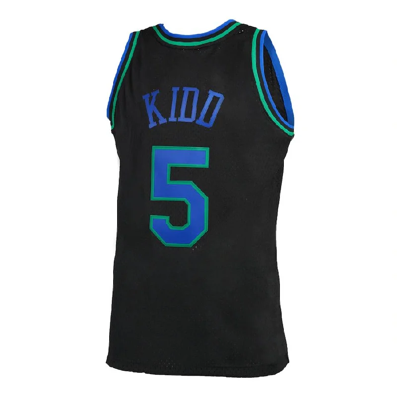 D.Mavericks #5 Jason Kidd Mitchell & Ness 1994-95 Hardwood Classics Reload 2.0 Swingman Jersey Black Stitched American Basketball Jersey-NFC NFC Football Jersey Custom Name -