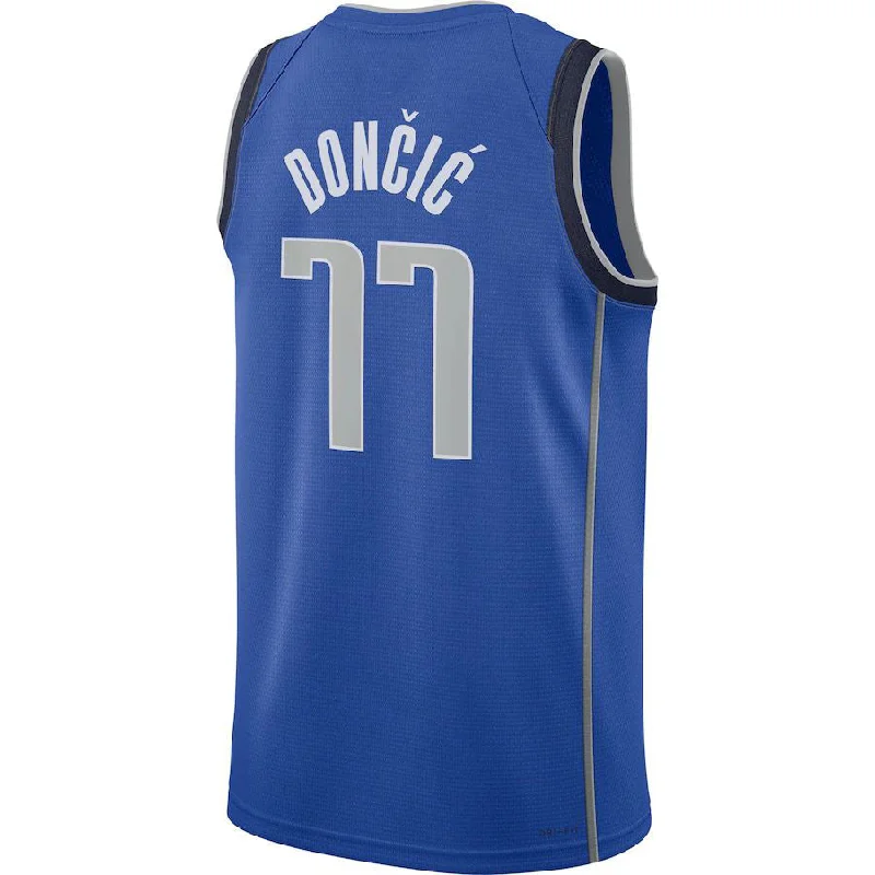 D.Mavericks #77 Luka Doncic 2021-22 Diamond Swingman Jersey  Blue Icon Edition Stitched American Basketball Jersey-NFC Official Football Jersey Shop -