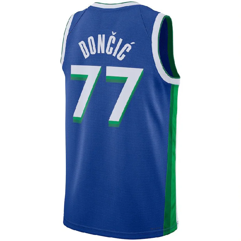 D.Mavericks #77 Luka Doncic  Unisex 2022-23 Swingman Jersey City Edition Blue Stitched American Basketball Jersey-NFC Custom Football Jerseys for Sale -