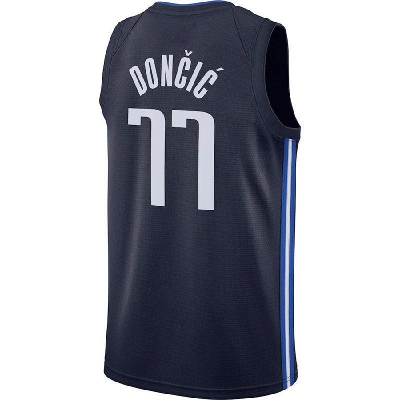 D.Mavericks #77 Luka Doncic Jordan Brand 2020-21 Swingman Jersey Statement Edition Navy Stitched American Basketball Jersey-NFC Player Jersey Sale -