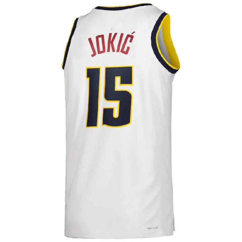 D.Nuggets #15 Nikola Jokic Unisex 2022-23 Swingman Jersey Association Edition White Stitched American Basketball Jersey-NFC Special Edition Football Jersey -