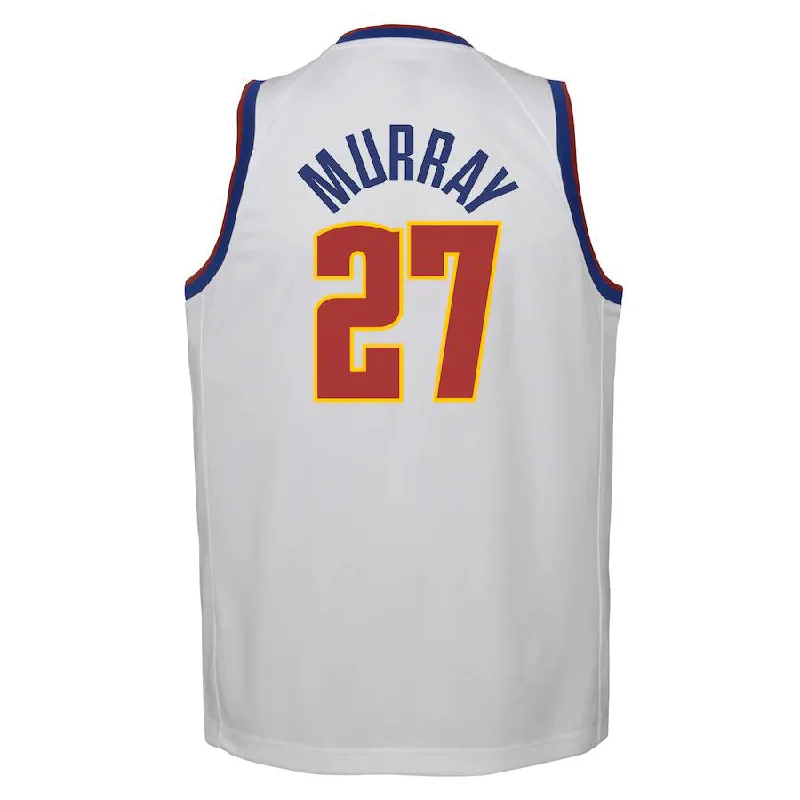 D.Nuggets #27 Jamal Murray 2020-21 Swingman Player Jersey Earned Edition White Stitched American Basketball Jersey-NFC NFC Player Jersey -