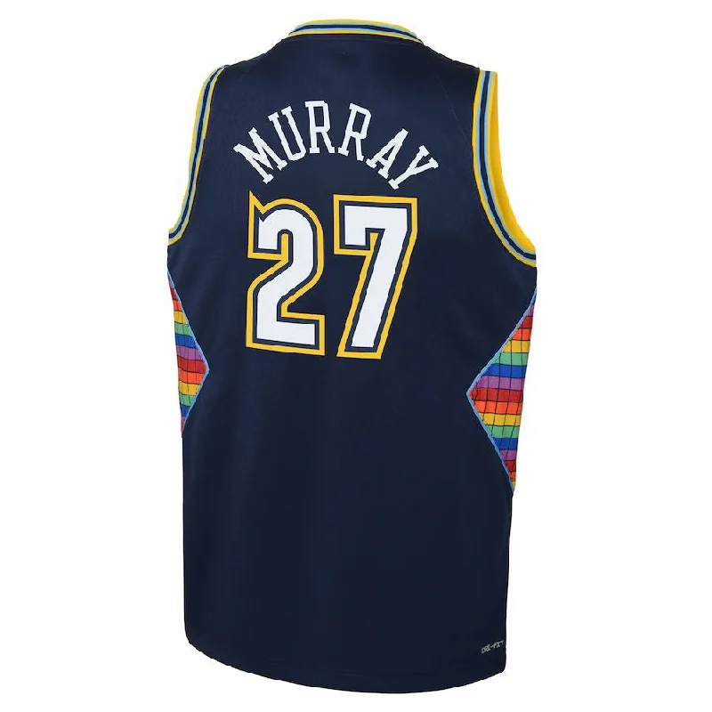 D.Nuggets #27 Jamal Murray 2021-22 Swingman Jersey  Icon Edition Navy Stitched American Basketball Jersey-NFC Jersey for Adults -