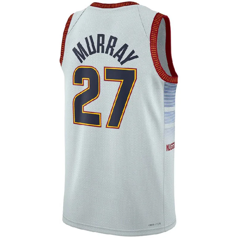 D.Nuggets #27 Jamal Murray Unisex 2022-23 Swingman Jersey Silver Stitched American Basketball Jersey-NFC Carolina Panthers Jersey -