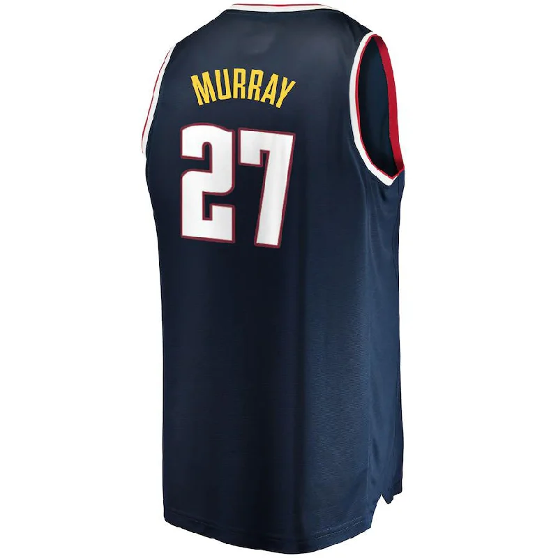 D.Nuggets #27 Jamal Murray Fanatics Branded Fast Break Replica Jersey Icon Edition Navy Stitched American Basketball Jersey-NFC Football Jersey Customizable -