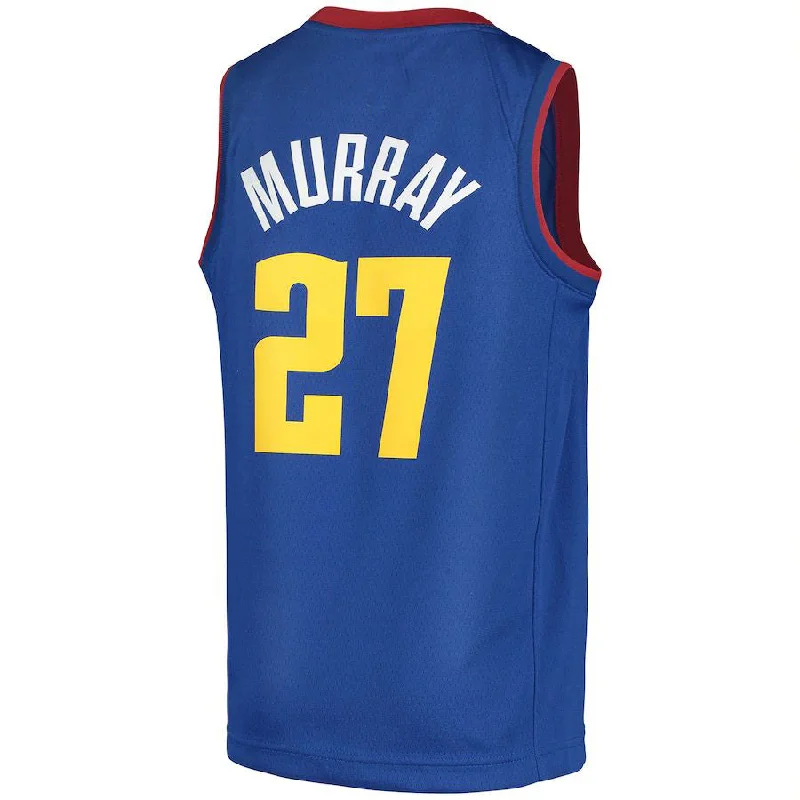 D.Nuggets #27 Jamal Murray Jordan Brand 2020-21 Swingman Player Jersey Statement Edition Blue Stitched American Basketball Jersey-NFC Football Jersey for Youth -