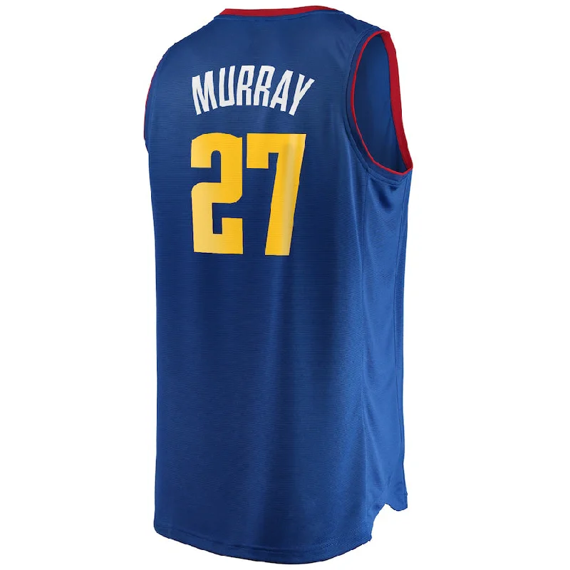 D.Nuggets #27 Jamal Murray Fanatics Branded Fast Break Replica Player Jersey Icon Edition Navy Stitched American Basketball Jersey-NFC Jerseys with Player Numbers -