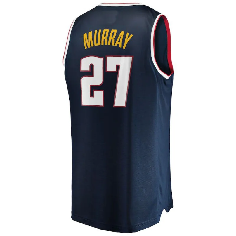 D.Nuggets #27 Jamal Murray Fanatics Branded Fast Break Player Jersey Icon Edition Navy Stitched American Basketball Jersey-NFC Retro Football Jersey -