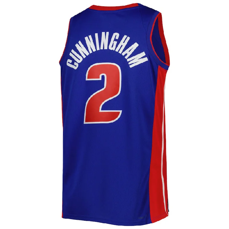 D.Pistons #2 Cade Cunningham Unisex 2022-23 Swingman Jersey Blue Icon Edition Stitched American Basketball Jersey-NFC Carolina Panthers Jersey -