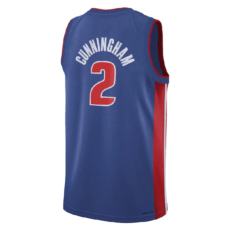 D.Pistons #2 Cade Cunningham 2021-22 Swingman Jersey Blue Icon Edition Stitched American Basketball Jersey-NFC Official Jersey Online -