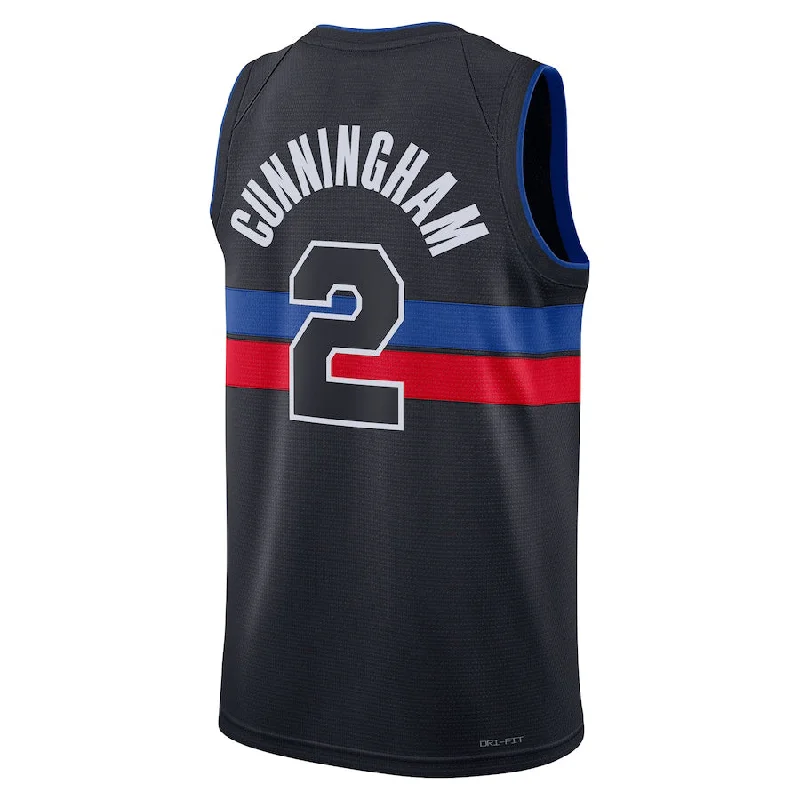 D.Pistons #2 Cade Cunningham Jordan Brand 2022-23 Statement Edition Swingman Jersey Black Stitched American Basketball Jersey-NFC Player Edition Jersey -