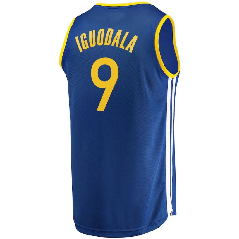 G.State Warriors #9 Andre Iguodala Fanatics Branded 2021-22 Fast Break Replica Jersey Icon Edition Royal Stitched American Basketball Jersey-NFC Atlanta Falcons Jersey -