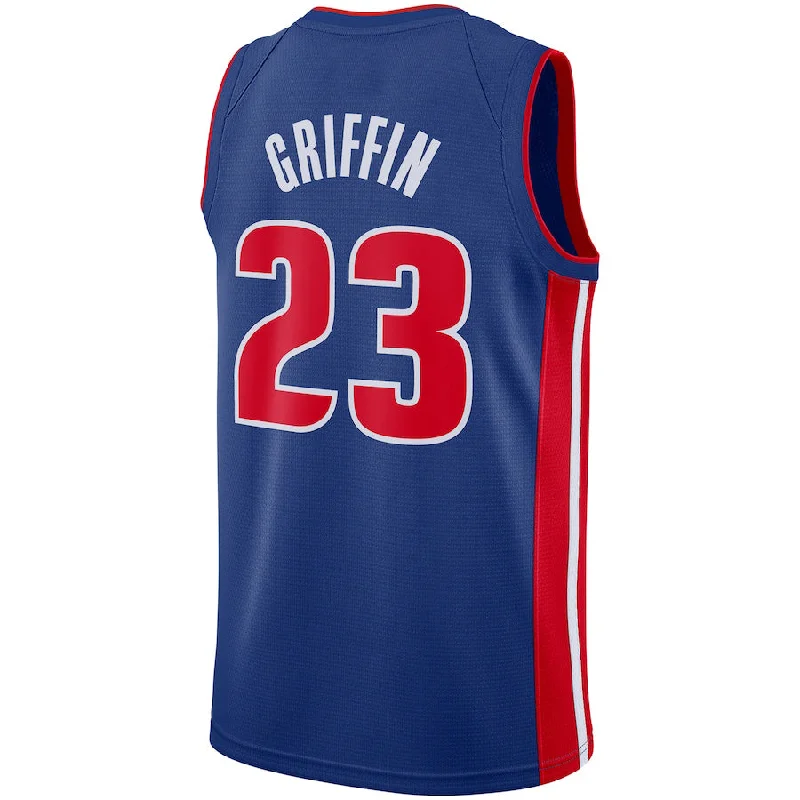 D.Pistons #23 Blake Griffin Swingman Jersey Blue Stitched American Basketball Jersey-NFC Jerseys with Team Color -