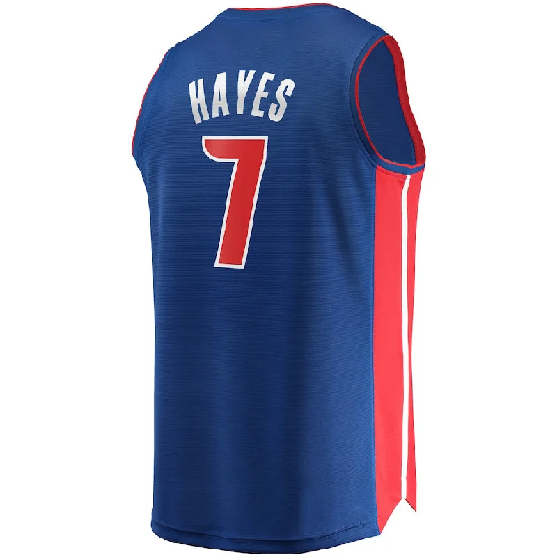 D.Pistons #7 Killian Hayes Fanatics Branded 2020 Draft First Round Pick Fast Break Replica Jersey Icon Edition Blue Stitched American Basketball Jersey-NFC NFC Replica Jersey -