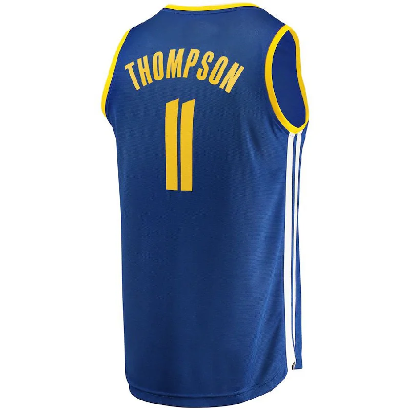 G.State Warriors #11 Klay Thompson Fanatics Branded Fast Break Replica Player Jersey Royal Icon Edition Stitched American Basketball Jersey-NFC NFC Jersey with Player Number -