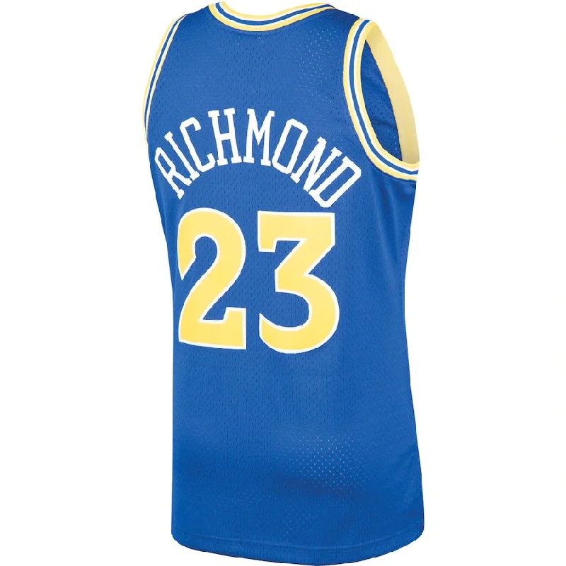 G.State Warriors #23 Mitch Richmond Mitchell & Ness 1990-91 Hardwood Classics Swingman Player Jersey  Royal Stitched American Basketball Jersey-NFC Green Bay Packers Custom Jersey -