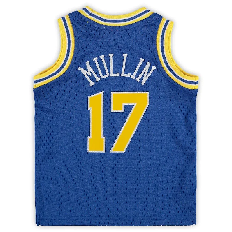 G.State Warriors #17 Chris Mullin Mitchell & Ness Infant 1993-94 Hardwood Classics Retired Player Jersey Royal Stitched American Basketball Jersey-NFC NFC Team Apparel -