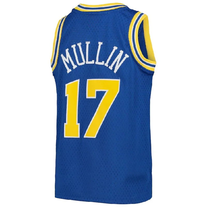 G.State Warriors #17 Chris Mullin Mitchell & Ness 1993-94 Hardwood Classics Swingman Throwback Jersey Royal Stitched American Basketball Jersey-NFC Jersey with Official NFL Branding -