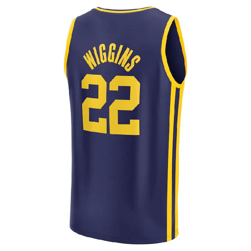 G.State Warriors #22 Andrew Wiggins Fanatics Branded 2022-23 Fast Break Replica Player Jersey Statement Edition Navy Stitched American Basketball Jersey-NFC Team Logo Jersey -