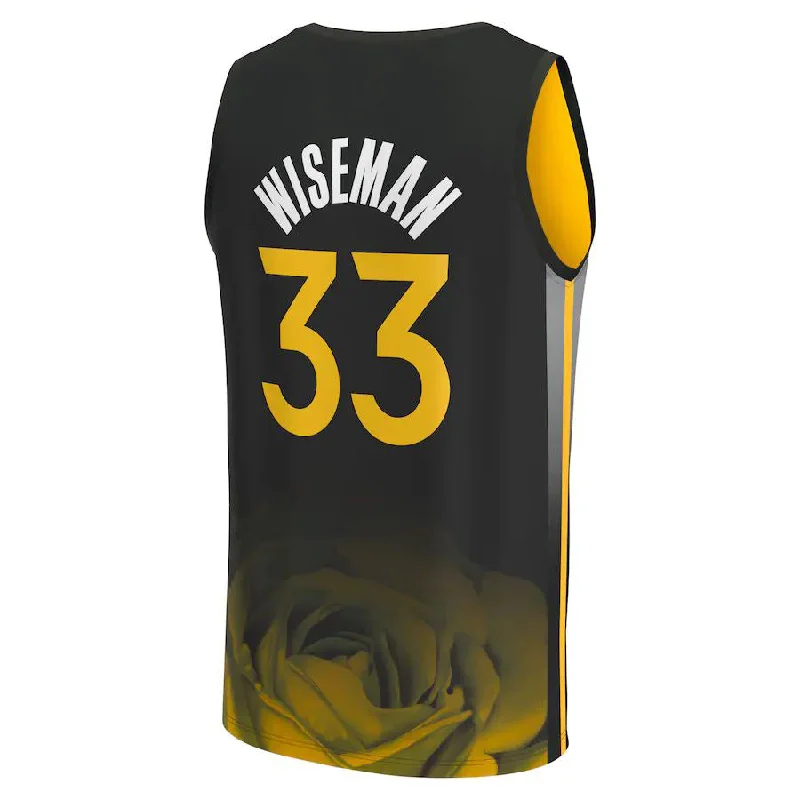 G.State Warriors #33 James Wiseman Fanatics Branded 2022-23 Fastbreak Jersey  City Edition Black Stitched American Basketball Jersey-NFC Championship Jersey -