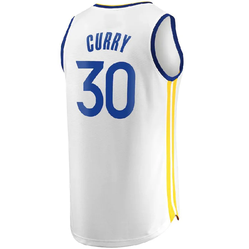 G.State Warriors #30 Stephen Curry Fanatics Branded Fast Break Replica Player Jersey White Association Edition Stitched American Basketball Jersey-NFC NFC Player Edition Jersey -