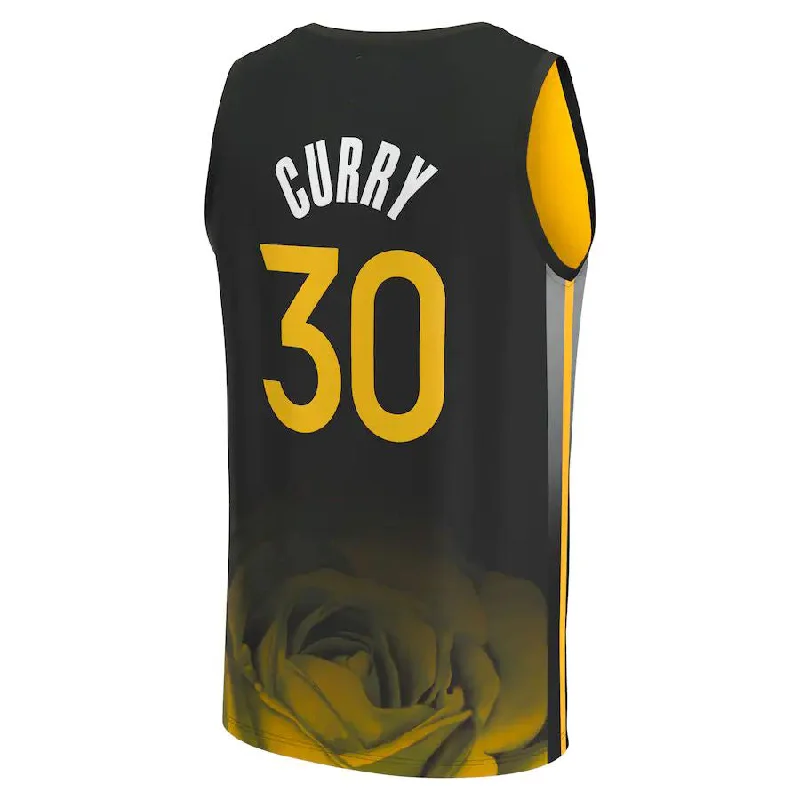 G.State Warriors #30 Stephen Curry Fanatics Branded 2022-23 Fastbreak Jersey City Edition Black Stitched American Basketball Jersey-NFC Jersey for Adults -