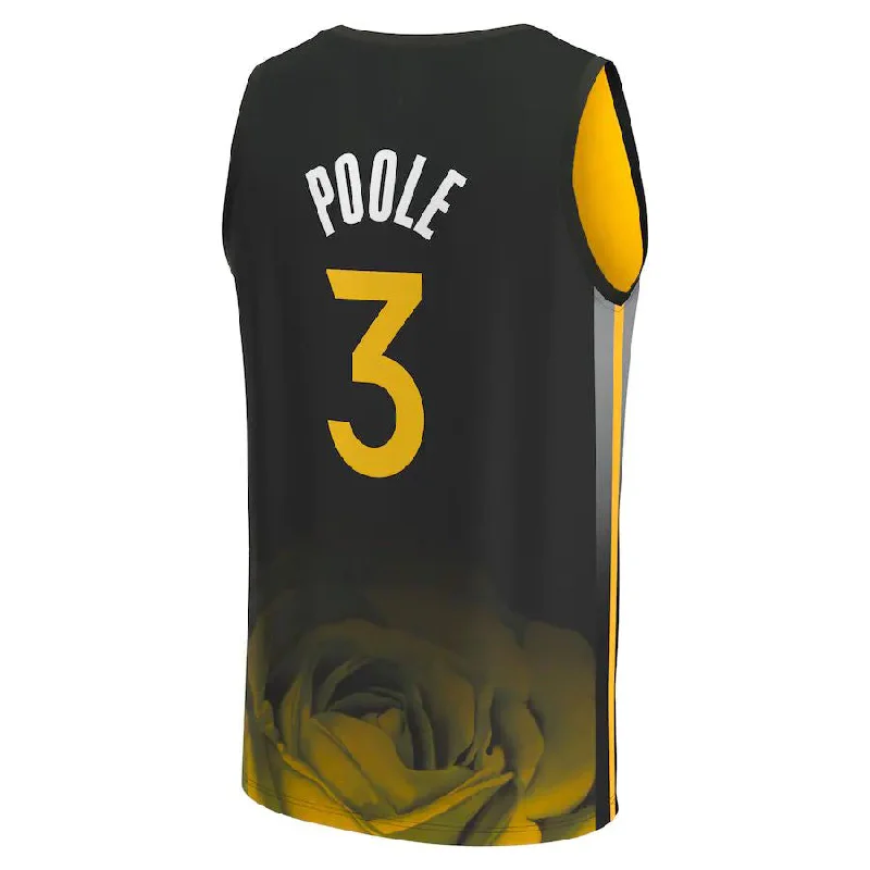 G.State Warriors #3 Jordan Poole Fanatics Branded 2022-23 Fastbreak Jersey City Edition Black Stitched American Basketball Jersey-NFC NFC Team Jerseys with Number -