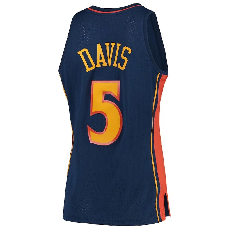 G.State Warriors #5 Baron Davis Mitchell & Ness 2006-07 Hardwood Classics Swingman Player Jersey Navy Stitched American Basketball Jersey-NFC Football Jersey for Men -