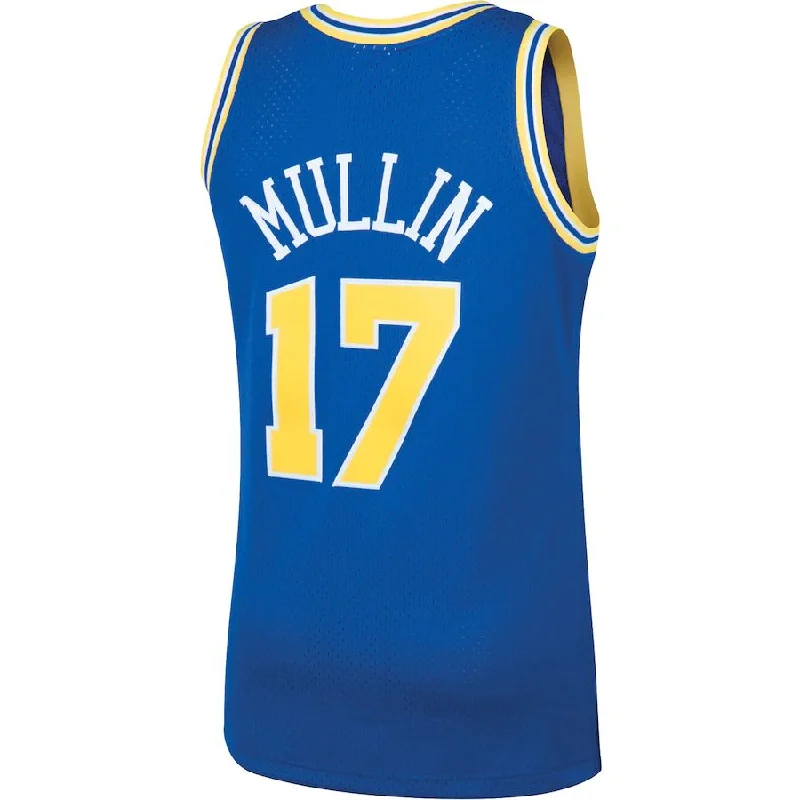 G.State Warriors #17 Chris Mullin Mitchell & Ness 1993-94 Hardwood Classics Swingman Player Jersey Royal Stitched American Basketball Jersey-NFC Custom NFC Jersey -