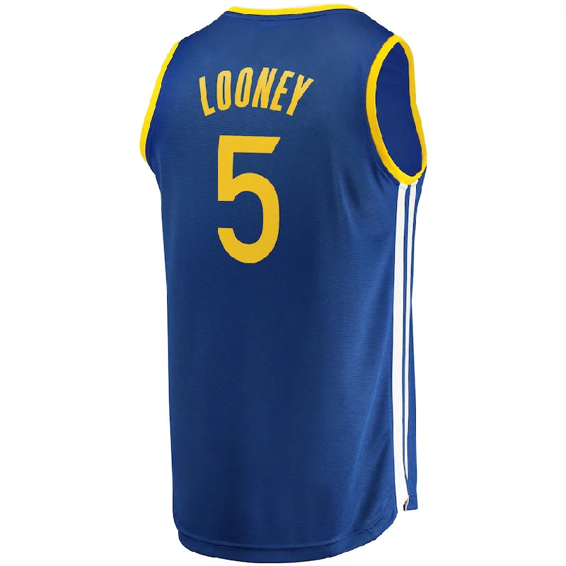 G.State Warriors #5 Kevon Looney Fanatics Branded Fast Break Replica Player Team Jersey Blue Stitched American Basketball Jersey-NFC Limited Edition NFC Football Jersey -