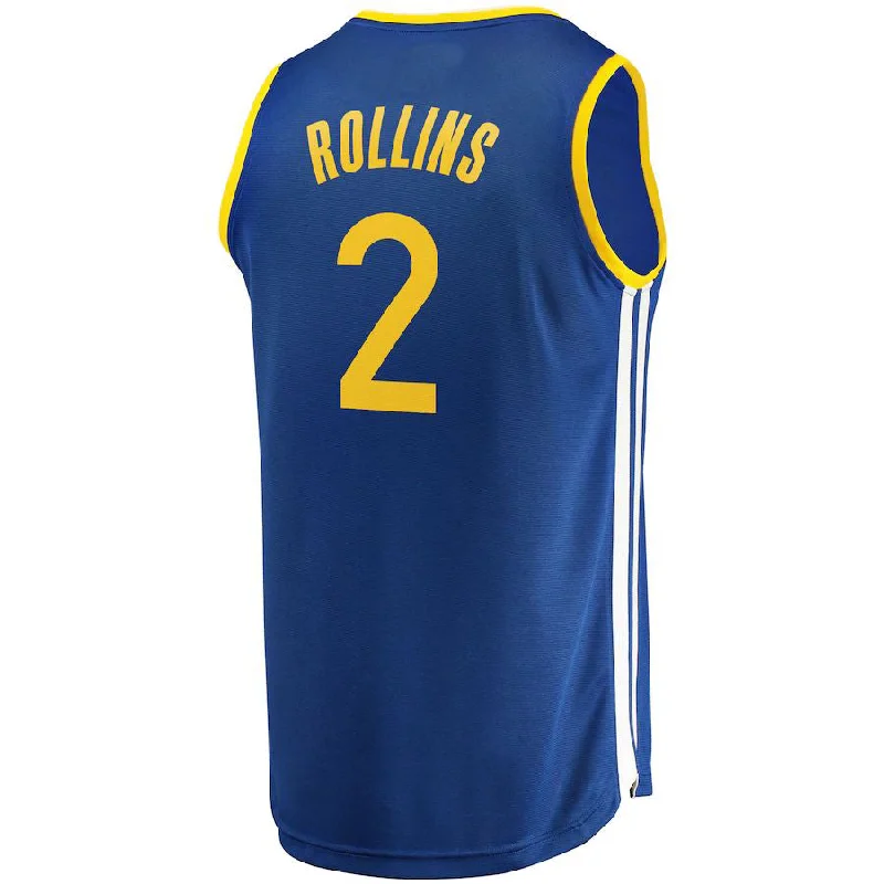 G.State Warriors #2 Ryan Rollins Fanatics Branded 2021-22 Fast Break Replica Jersey  Icon Edition Royal Stitched American Basketball Jersey-NFC Player Edition Jersey -