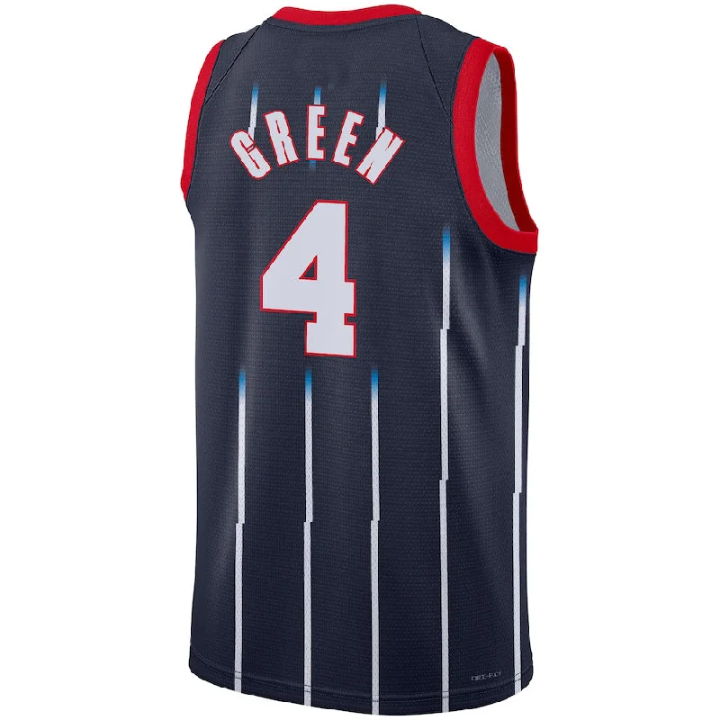 H.Rockets #4 Jalen Green Unisex 2022-23 Swingman Jersey City Edition Navy Stitched American Basketball Jersey-NFC Football Jersey Customizable -