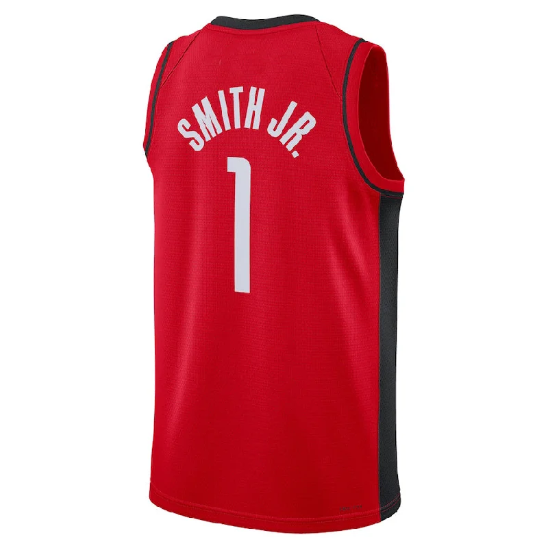 H.Rockets #1 Jabari Smith Jr. Unisex 2022 Draft First Round Pick Swingman Jersey Icon Edition Red Stitched American Basketball Jersey-NFC NFC Jersey for Game Day -