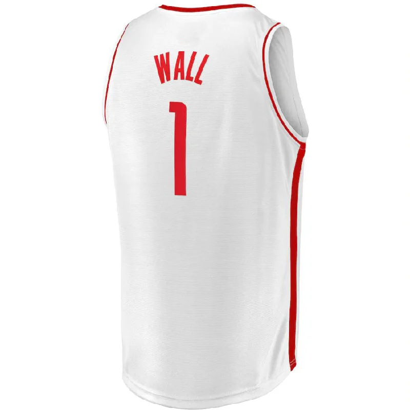 H.Rockets #1 John Wall Fanatics Branded 2020-21 Fast Break Replica Player Jersey Association Edition  White Stitched American Basketball Jersey-NFC Football Jersey Special Edition -